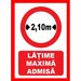 Placuta latime maxima admisa 2,10 metri